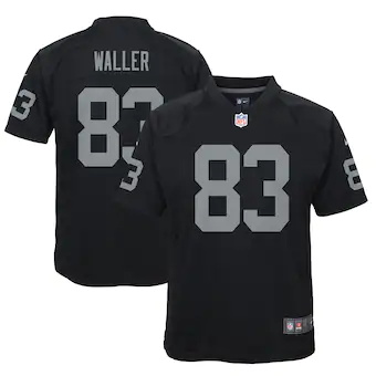 youth nike darren waller black las vegas raiders game jerse